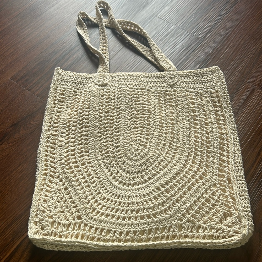 Oversized universal thread crochet beach bag tote